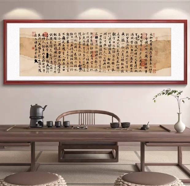 Chinese Style Preface to the Orchid Pavilion painting Print Art Canvas Poster, Living Room, Study, Foyer, Bedroom, Decor