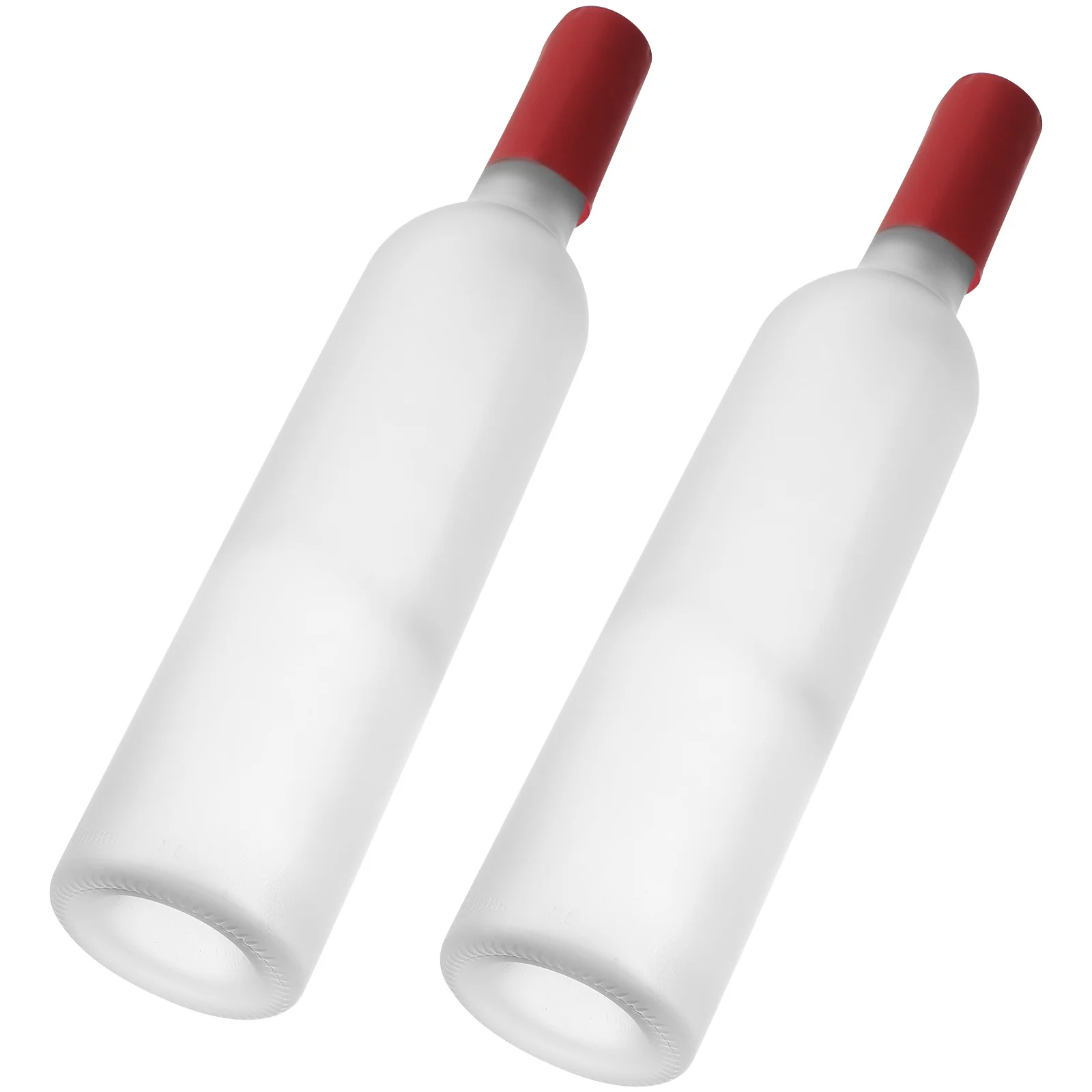 

2Pcs Empty Wine Bottles Glass Multifunctional Decorative Wine Bottle Vase Juice Bottle Bar Home Use Empty Bottles for Liquor