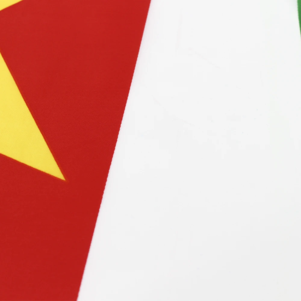 FLAGapSuriname flag, fertile land, bright future, justice and freedom, national prosperity with 2 buckles