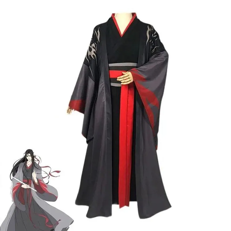 New Wei Wu xian The Yiling Patriarch Cosplay Grandmaster of Demonic Cultivation Costume Wei Wuxian Mo Dao Zu Shi Costume Wig