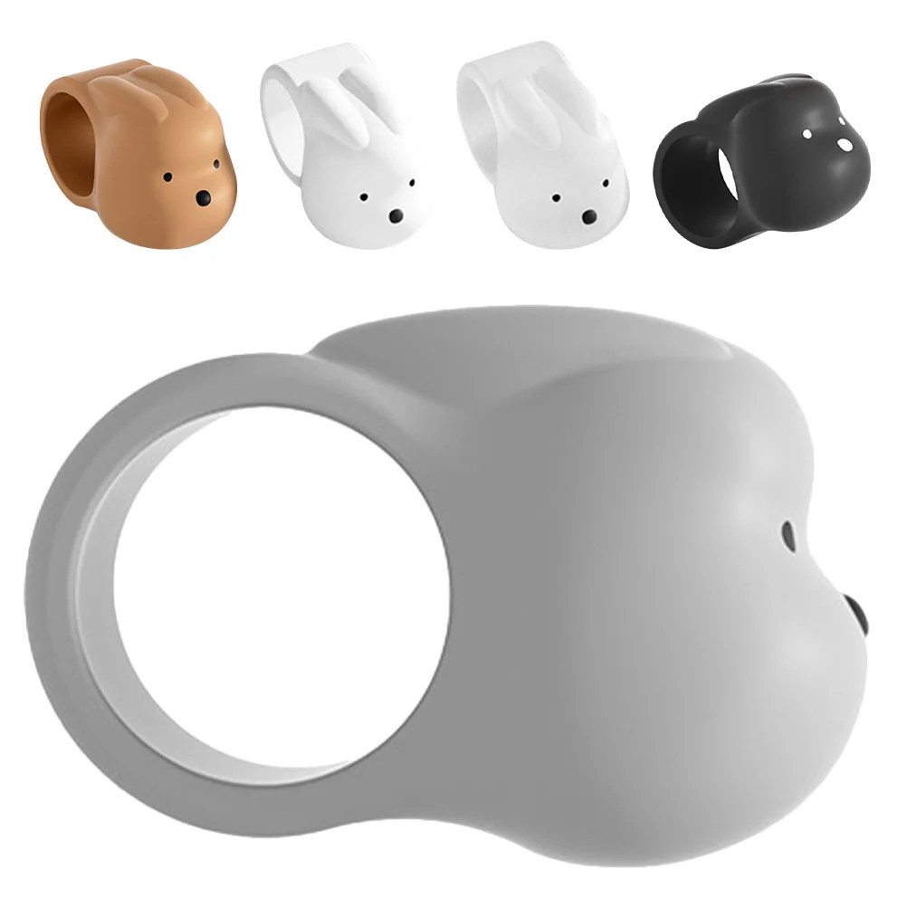 

5Pcs Soft Silicone Rabbit Door Bumpers Easy Installation Wall Protector Anti-Collision Cabinet Door Pads Doorstop