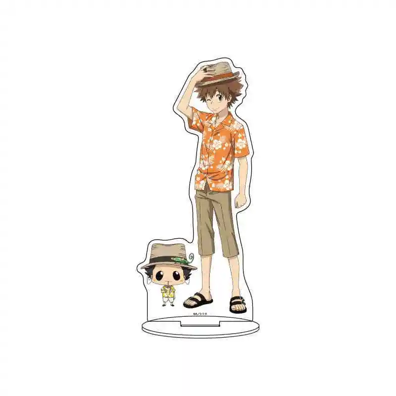 Charm Character Anime Fans Gifts Family Teachers HITMAN REBORN Hawaiian T-shirt Series HD Figure Acrylic Stand  Sawada About15cm