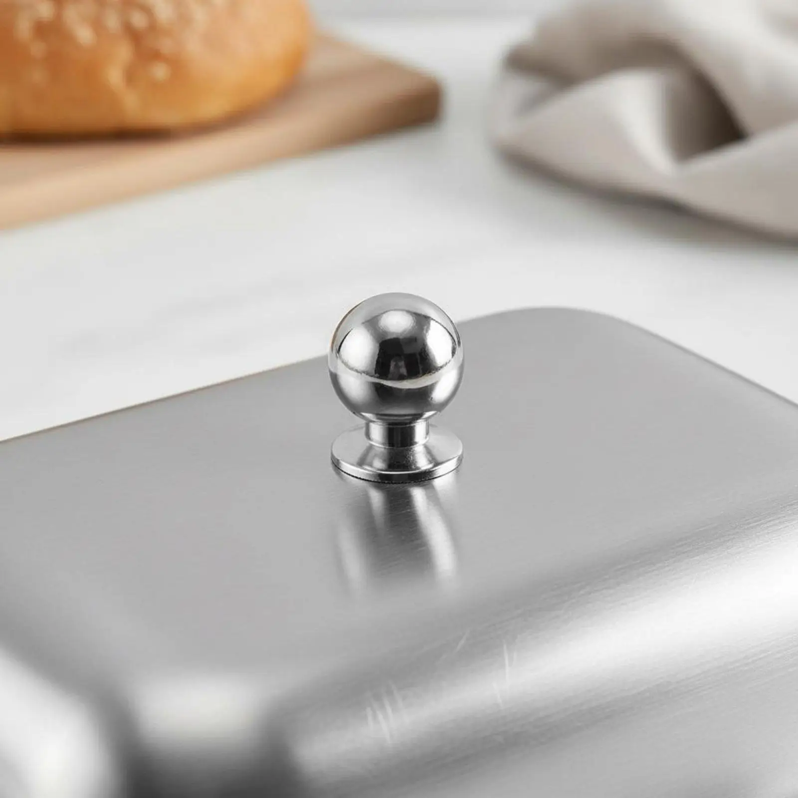 Premium Stainless Steel Butter Dish with Airtight Lid for Fridge Butter Keeper for Spreading Consistency Cheese Serving Tray