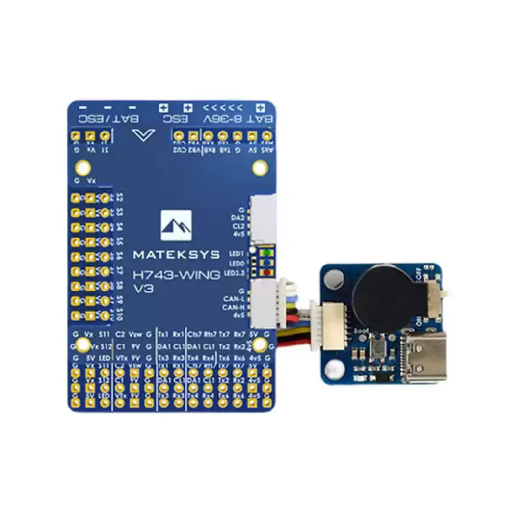 MATEK H743-WING V3 Flight Controller with Dual Camera Input for Racing Drones and Fixed-Wing Machines