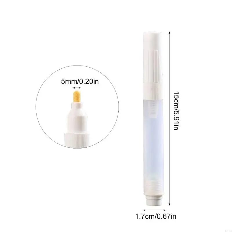 2 pcs/set penanda kosong 5mm bundar kepala pena ulang untuk melukis