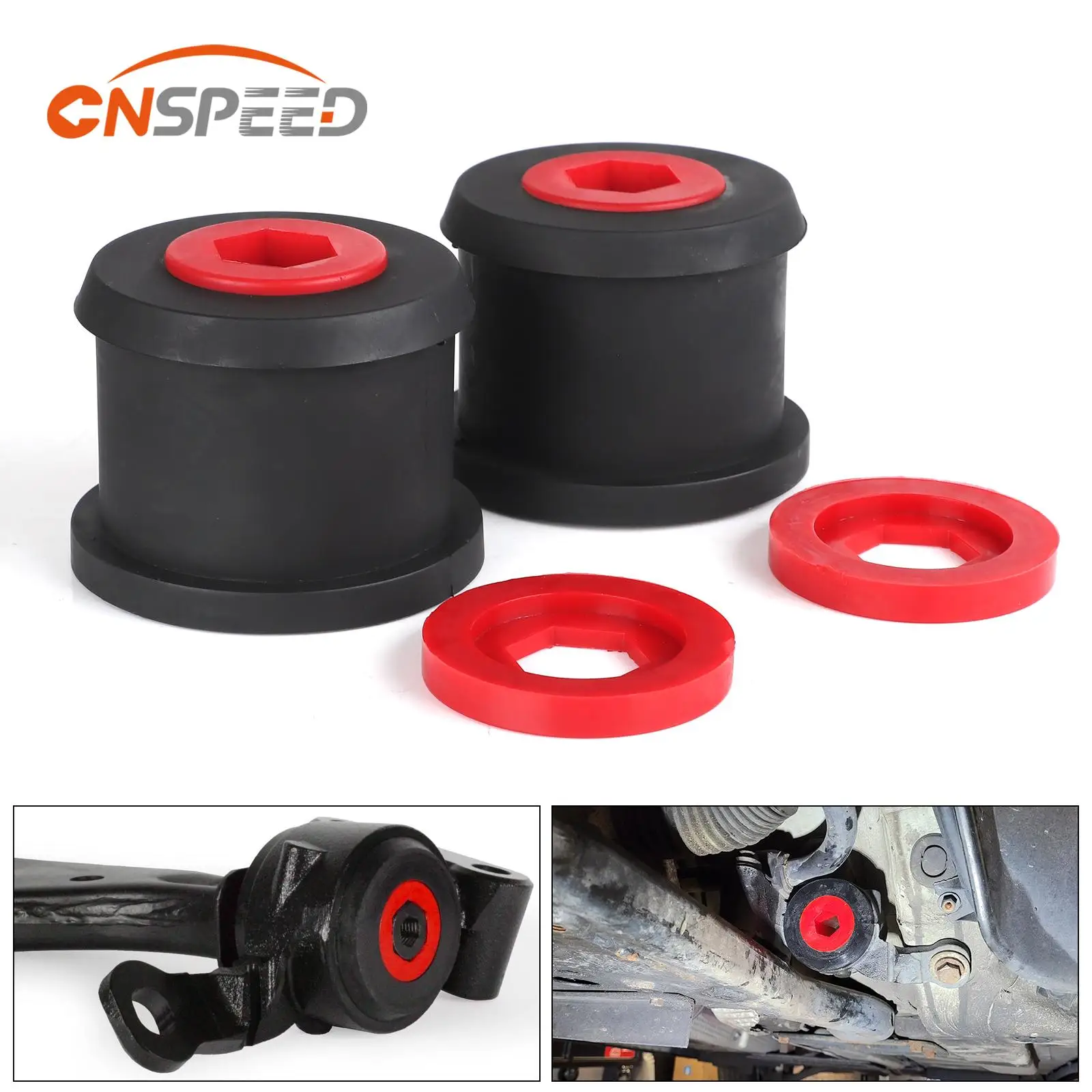 CNSPEED Neue 2PCS Vorne Querlenker Hinten Buchsen Für BMW Mini Cooper S R50 R52 R53 R55 R56 R57 R58 R59 Suspension Buchse Zubehör
