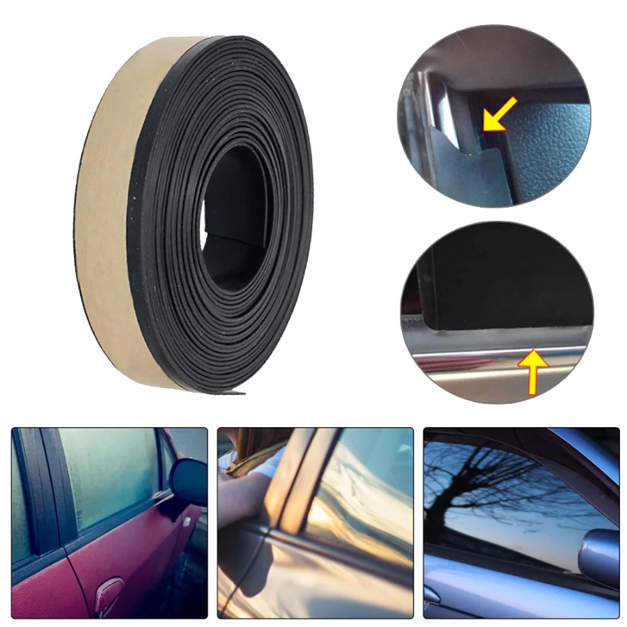 Car Door Window Protector Seal Strip, Weatherstrip Edge Trim, Vidro Janela De Borracha De Vedação, Impermeável Auto Selos, 100cm