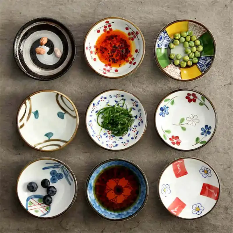 Japanese small Ceramic Sushi Dishes Soy Sauce Dish Seasoning Saucers  Plates Vinegar Salad Wasabi plate sauce cup gravy boats