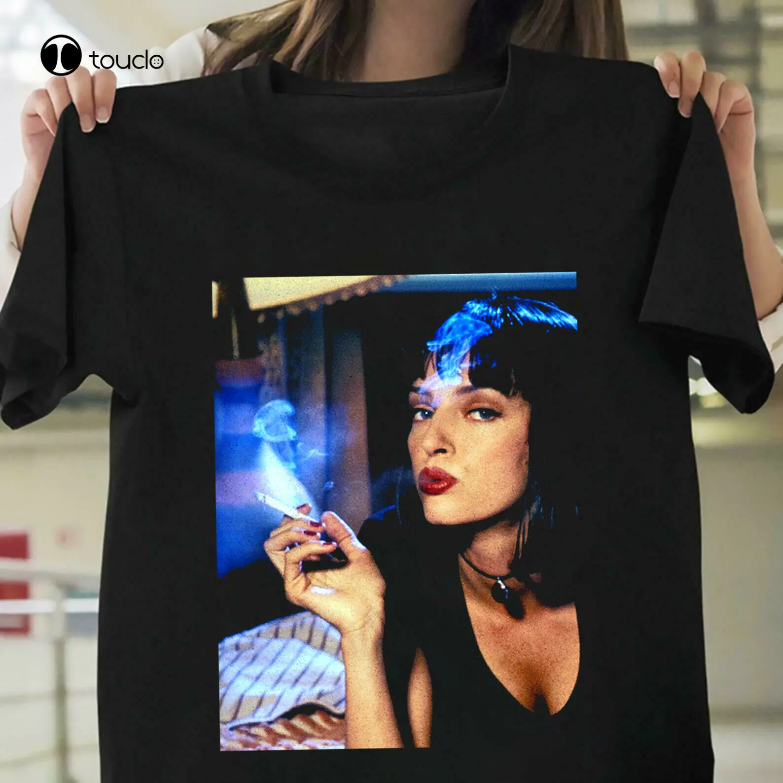 Pulp Fiction T-Shirt Mia Wallace Vintage Tshirt For Man Women G000473 Custom Aldult Teen Unisex Digital Printing Tee Shirts