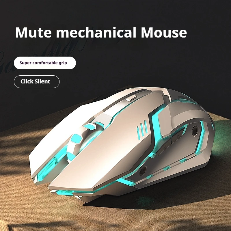 EWEADN Silent Wireless Gaming Mouse, Ultra-Quiet Clicks with Ergonomic Grip, Designed for Competitive Gaming and Office Work