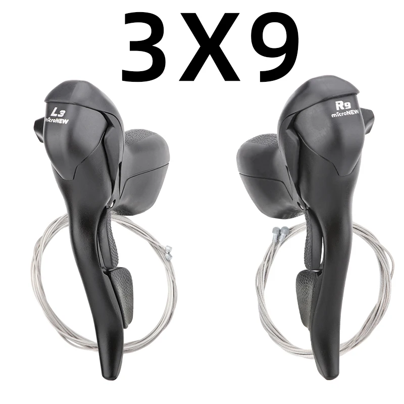 MicroNEW Racefiets Shifter 3x7 3x8 3x9 3x10 Speed remhendels Fiets 2x7 2x8 2x9 2x10 Speed Voorderailleur Voor Shimano
