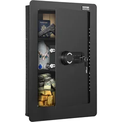 VEVOR Tall Wall Safe 3/4-Tier Hidden Wall Safe with Keypad Q235 Cold-Rolled Steel In Wall Safe for Money Jewelry Passport Home