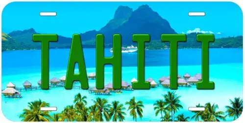 Tahiti Novelty Car License Plate Aluminum