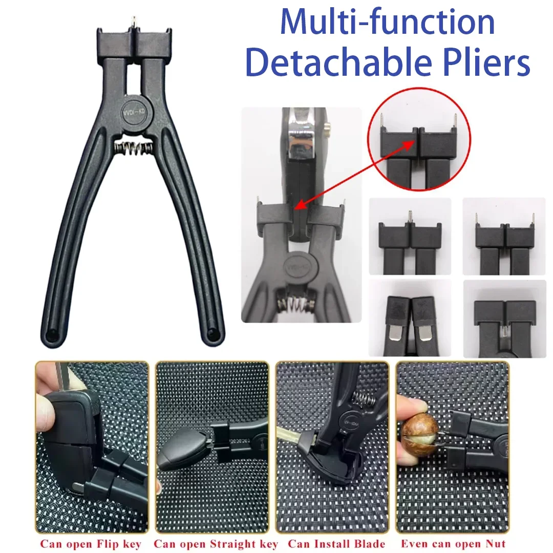 Multi-function Detachable Pliers Locksmith Spring Clip Pry Tool for Car Key Remote Fob Shell Disassembly Auto Repair Hand Kits