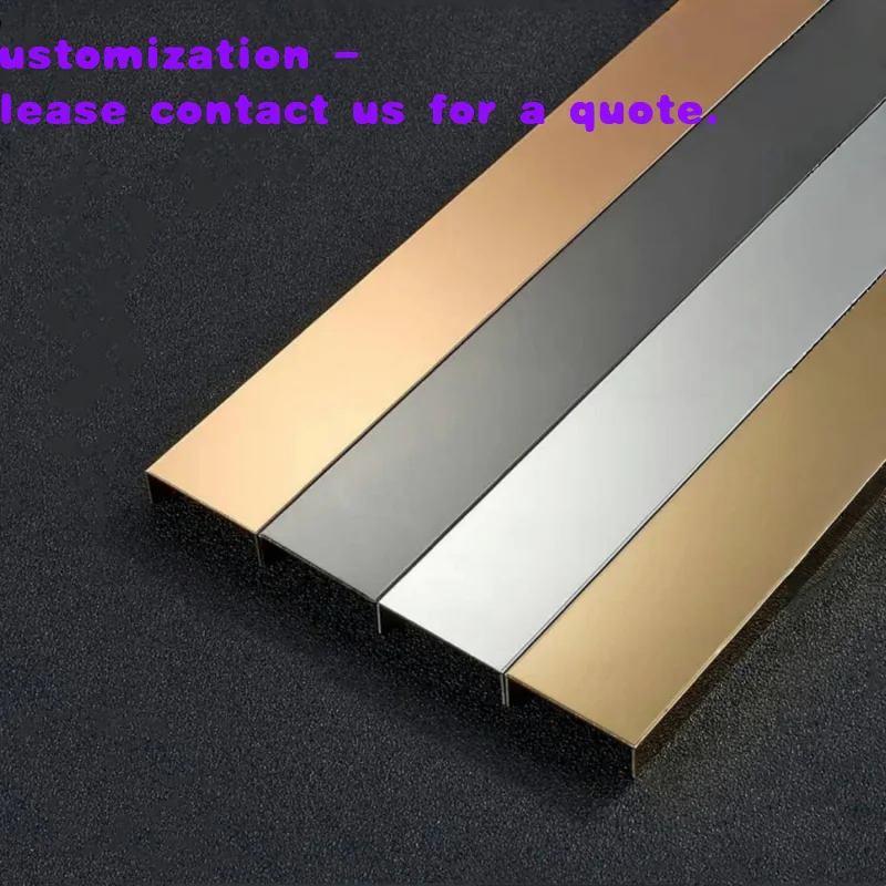 

custom.Luxury Stainless Steel Tiling Trims Banding Decorative Profiles Wall Decor Strips Kitchen and Bathroom Waterproof Dur