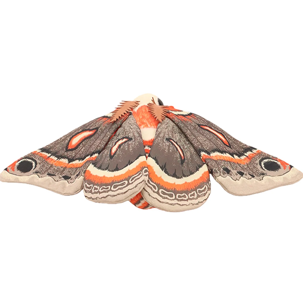 ตุ๊กตาหนอนผ้าไหมน่ารักขนาด 25 ซม. ตุ๊กตาหนอนไฮโลโฟรา เซเครโพอีย์ ของเล่นตุ๊กตาหนอนผีเสื้อเหมือนจริง ของเล่นเด็ก