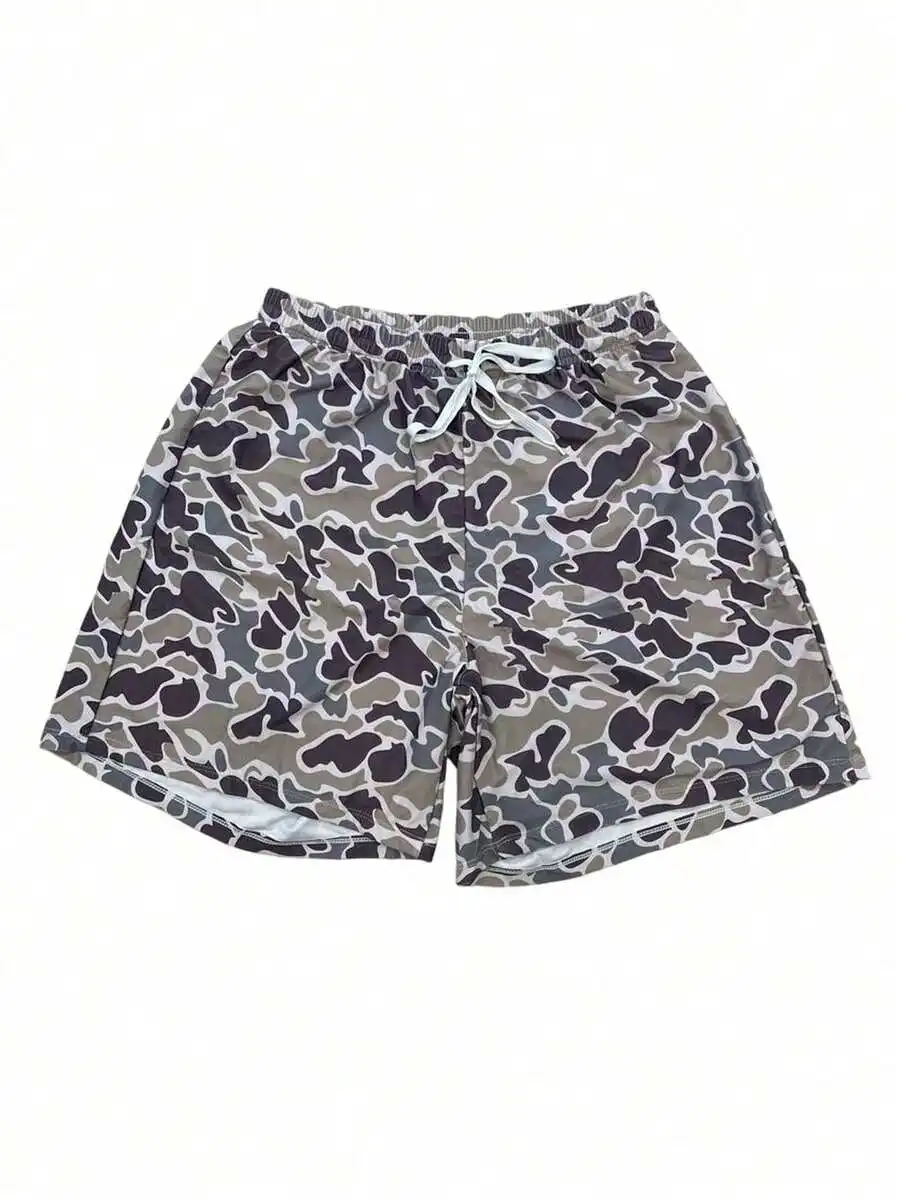 Womens Camo Athletic Shorts with Pockets