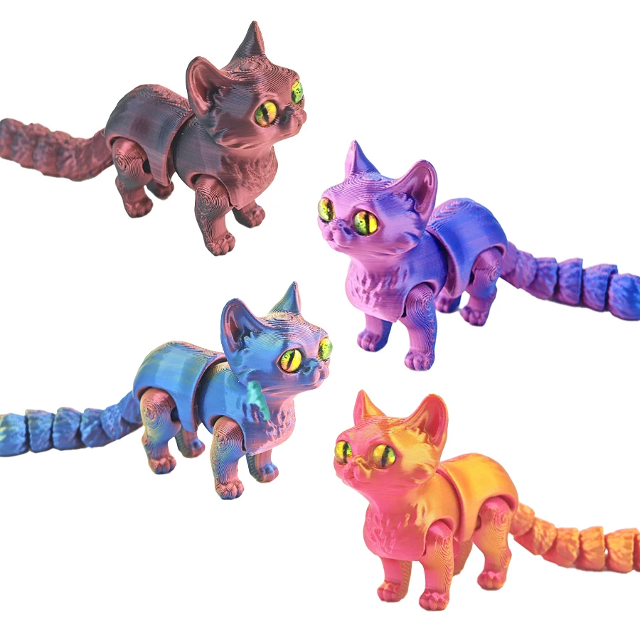 2025 جديد ثلاثية الأبعاد مطبوعة ملونة كاندي القط المنقولة المشتركة حلوى صغيرة القط الحيوانات ثلاثية الأبعاد نموذج سطح المكتب حلية هدايا عيد الميلاد #1