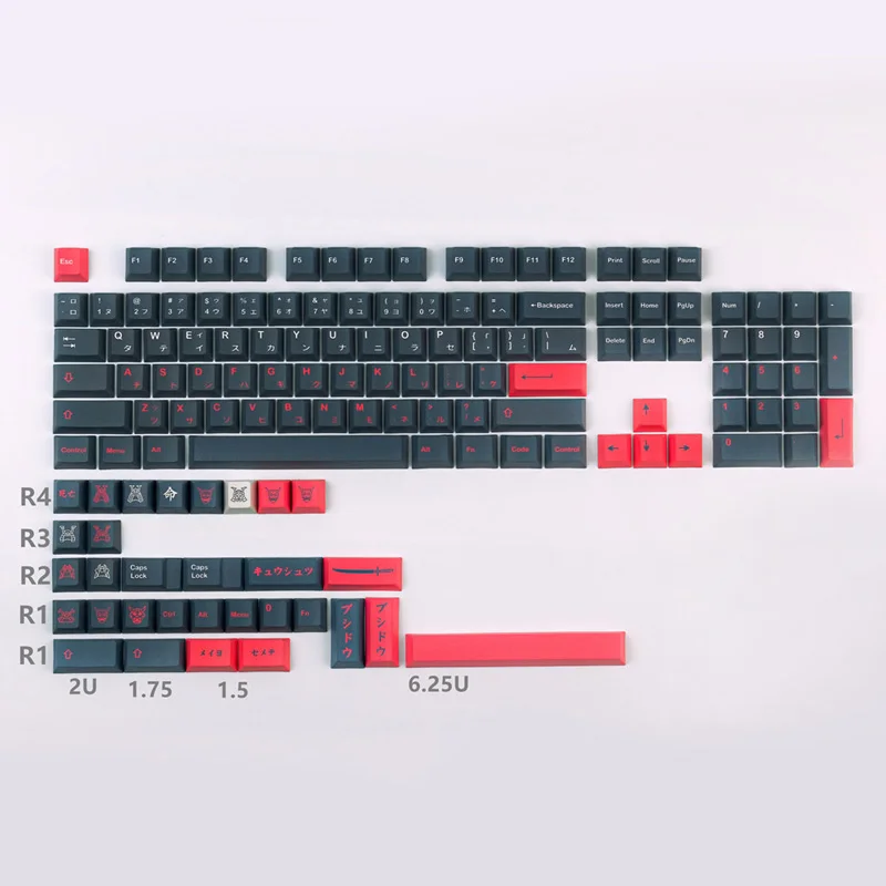 135 Keys GMK Bushido Keycaps Set Cherry Profile PBT Sublimation Keycap GMK Clone Key Caps For MX Switch Mechanical Keyboard