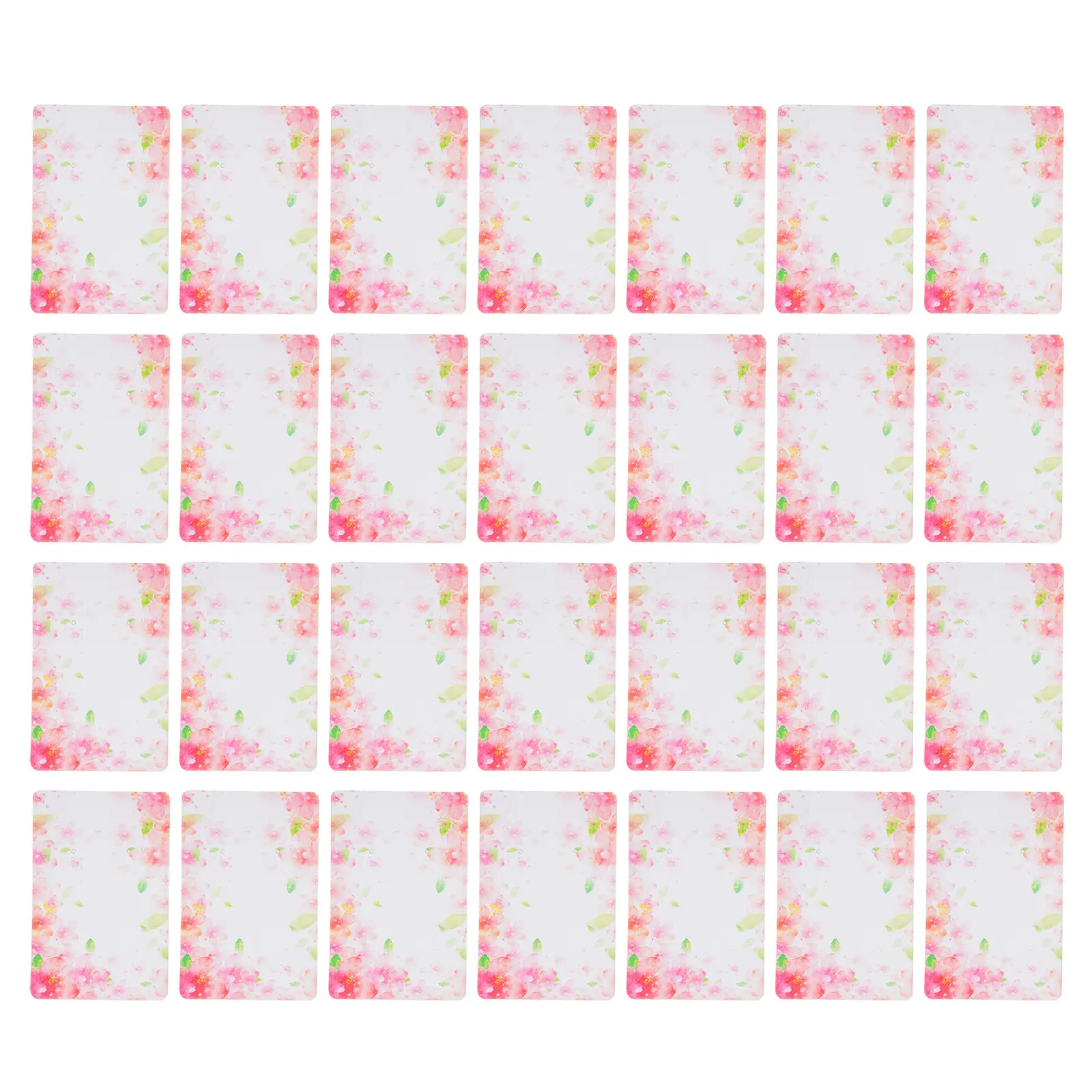 

100Pcs Earring Cards Jewelry Packaging Display with Flower Design for Earrings Necklaces Studs Price Tags Cardboard Hanging