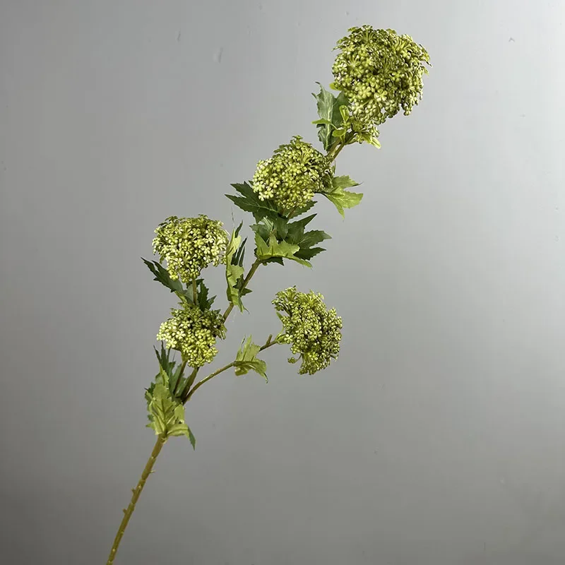 4/5 Stück Kunststoff-Schneeball-Simulationsblumen für die Heimdekoration, Café-Dekoration, künstlicher 6-köpfiger Holzhortensienzweig, Kunstblume – Detail 17