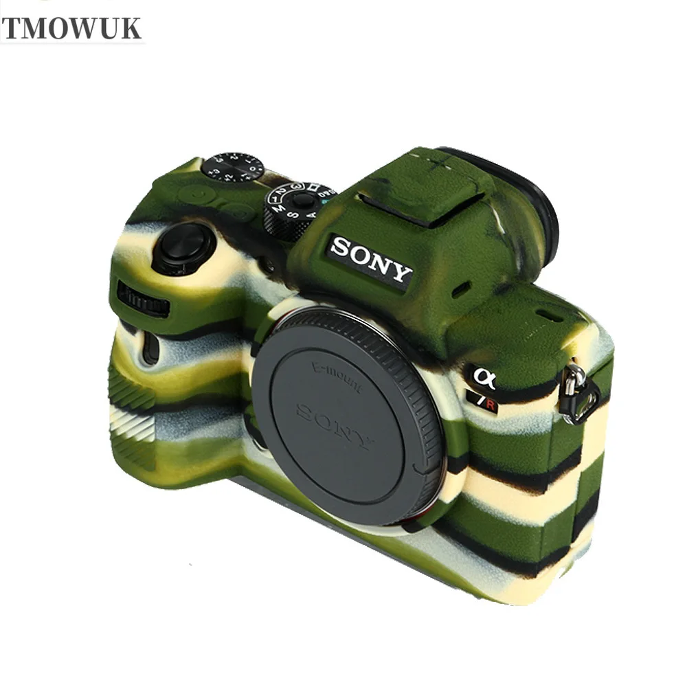 For Sony micro-single A7R III A73 camera silicone cover protective lychee pattern anti-skid design 5 colors