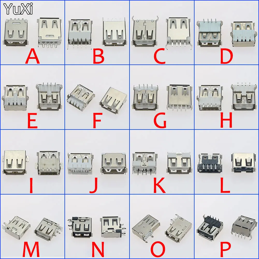 

10Pcs USB 2.0 A Female Socket 90/180 Degree DIP Straight Vertical Bend Connector PCB Mount Socket DIY Flat Charge Plug Jack