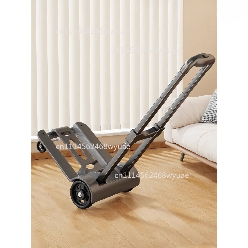 Foldable hand trolley, portable and load-bearing, ideal for shopping, parcel and luggage transport