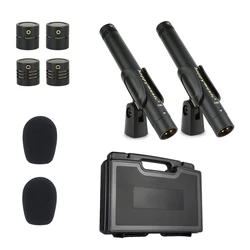 CM2 Small Diaphragm Recording Condenser Microphone Cardioid Portable mic for Music Instrumen Piano Guitar Stereo Pick Up