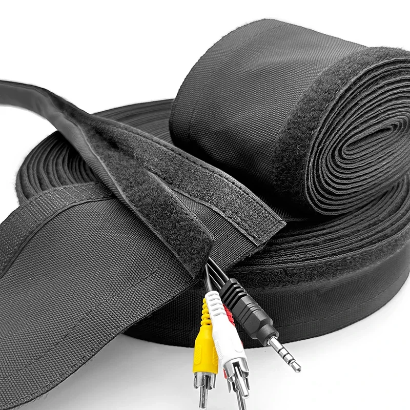 Self Adhesive Expandable PET Nylon Wire Sleeve 10-100mm 1-10M Dust Block Wrap For Gaming Laptop Router Cable Management