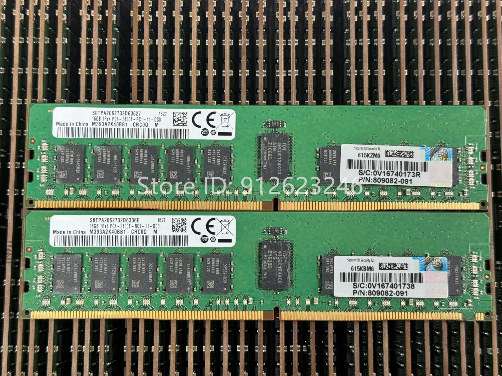 One Piece 809082-091 16GB PC4-2400T  for  MT Server Workstation Memory,DDR4 16GB2400T PC4 2400MHz ECC REG RDIMM