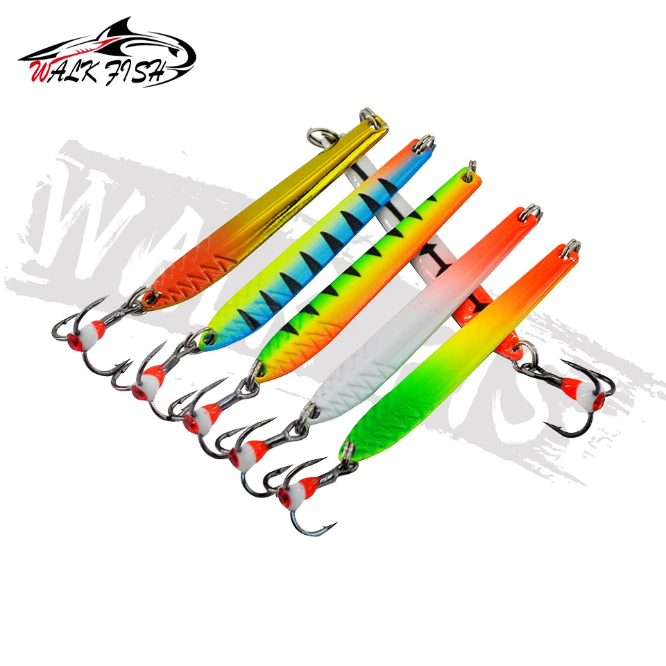 WALK FISH Jig de pesca en hielo – Cuchara de invierno metálica - imagen 2