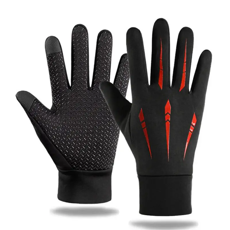 Guantes de montar impermeables de invierno para hombre, adecuados para deportes al aire libre, correr, esquí en motocicleta, pantalla táctil