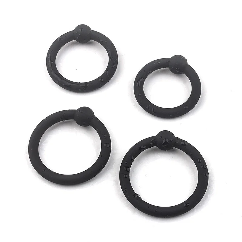 WAKEWAY 3/4PCS Penis Ring Penis Ring Condom Penis Trainer Delayed Ejaculation High Elasticity Durable Toy for Men image 5
