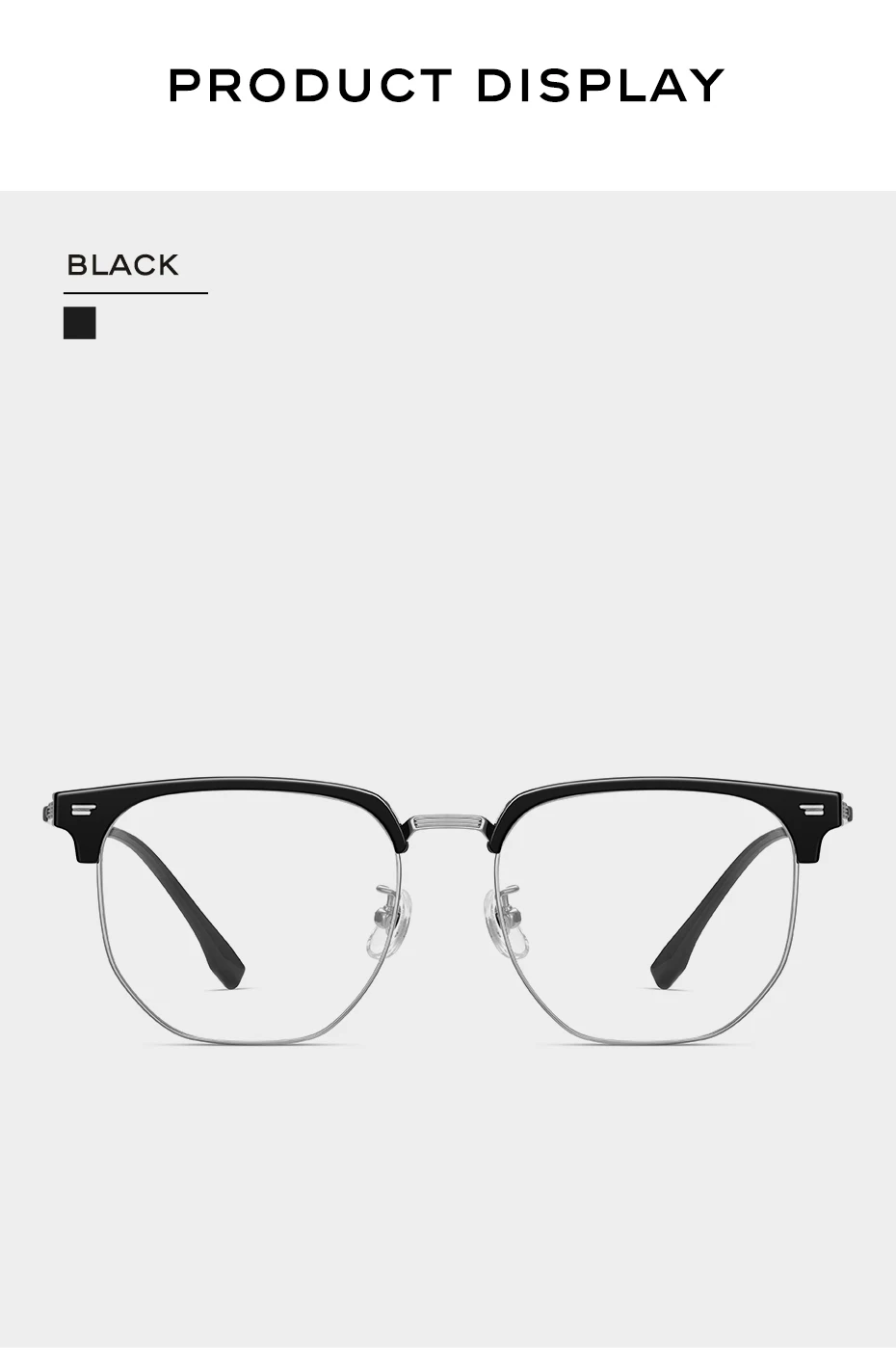 CAPONI 2025 Neue Brille Herrenrahmen Reines Titan Vintage Brillen UV400 Schutz Klassische Markendesignerbrille J23604 – Detail 9