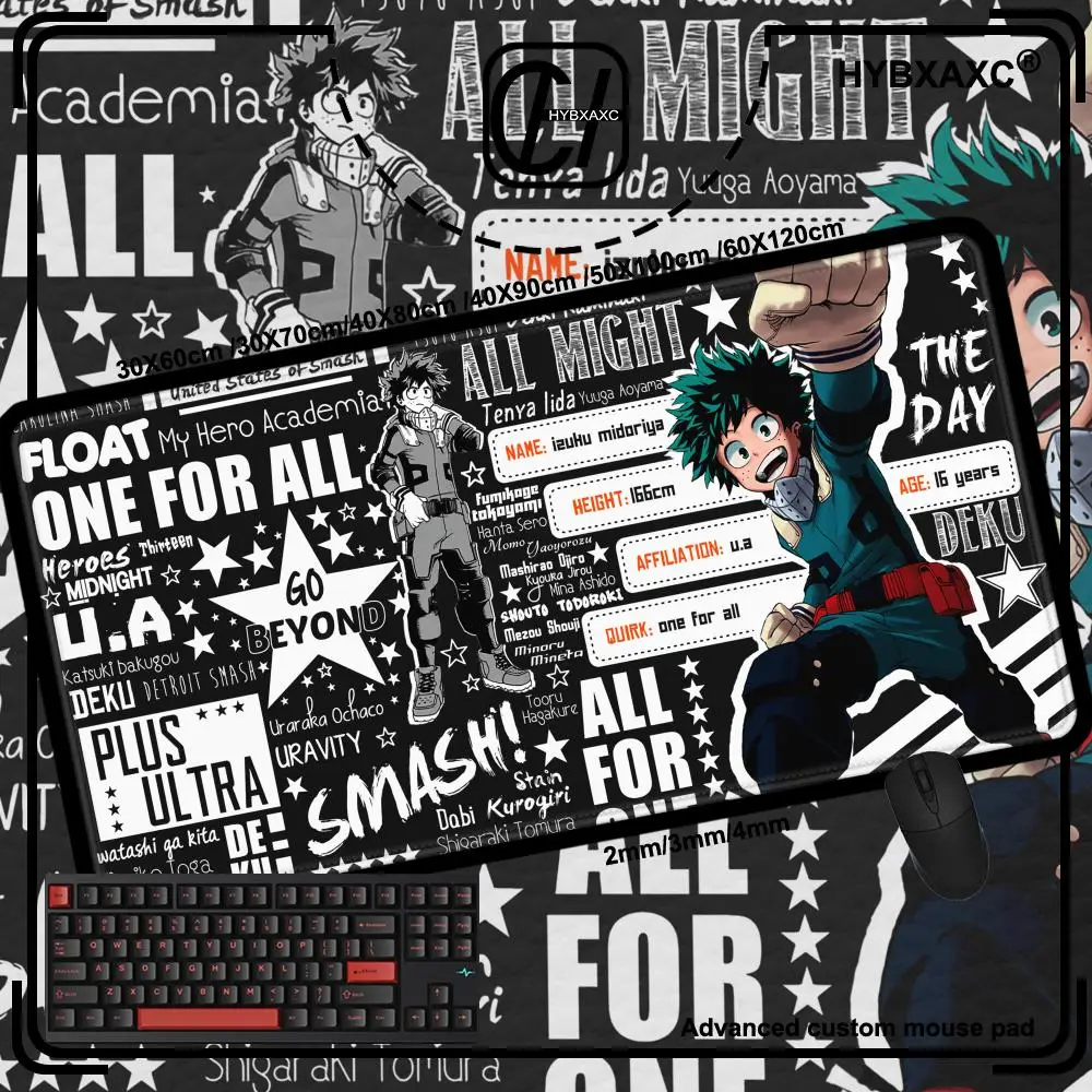 Izuku Midoriya Anime My Hero Коврик для мыши Gaming XL Новый большой коврик для мыши на заказ XXL Коврик для мыши Офисный противоскользящий ковер Коврик для мыши