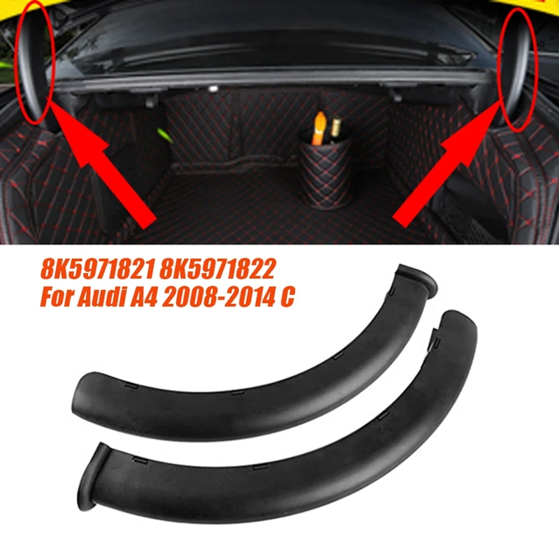 1Pair Rear Trunk Boot Lid Hinge Cover Guides 8K5971821 8K5971822 For  A4 2008-2014 Car Luggage Guard Protective Trim