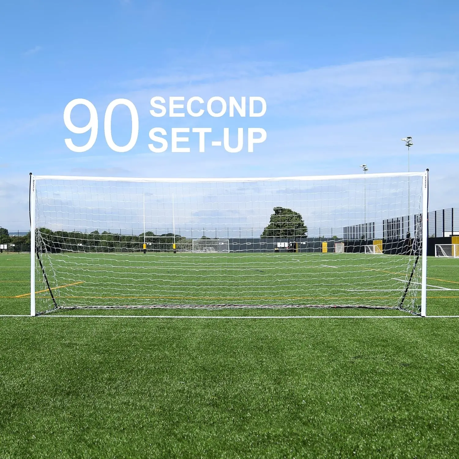 Elite Portable Soccer Goal  Integrated Weighted Base for Training on Turf, Hard Floors or Grass  Sizes