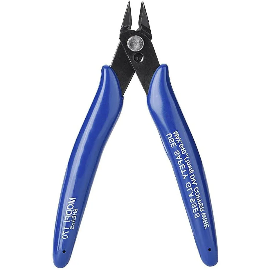 

1pcs Light Weight Mini 130mm Electrical Crimping Plier Snip Cutter Hand Tool Long Nose Cutting Pliers Blue Handle