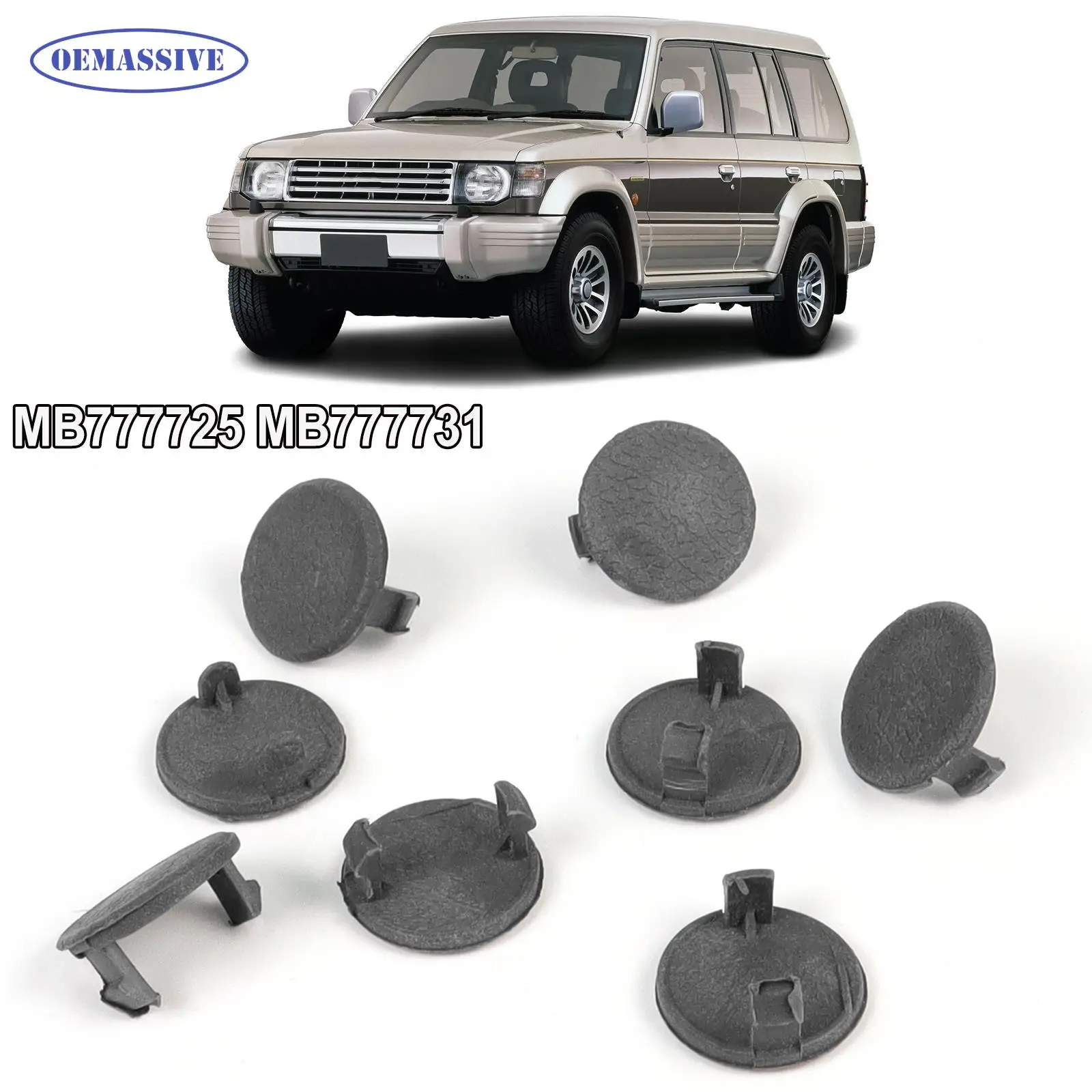 OEMASSIVE 8Pcs Car Inner Door Handle Screw Cover Plugs MB777725 MB777731 for Mitsubishi PAJERO SHOGUN MK2 V31 V33 V43 1990-2000