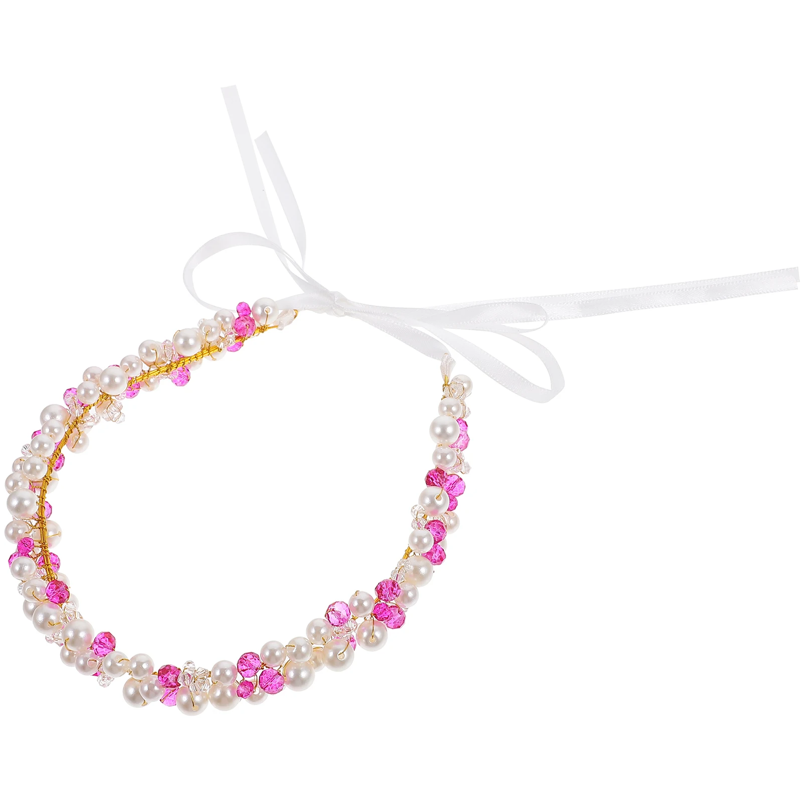 

Женская повязка на голову, свадебная повязка для волос со стразами и жемчугом, свадебные аксессуары для выпускного вечера, головные уборы для невесты на свадьбу