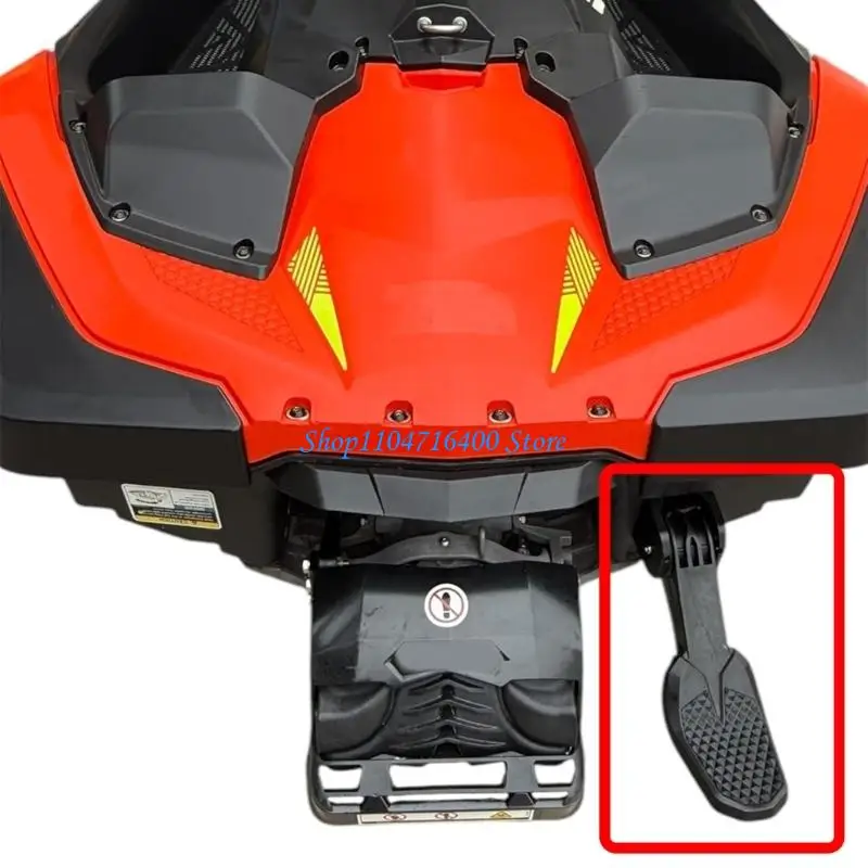 y1gd 1-Piece PWC Boarding Ladder Step Part for Access Repair, Textured Pad, Black Plastic Body, U-Shaped Mount End and Hinged
