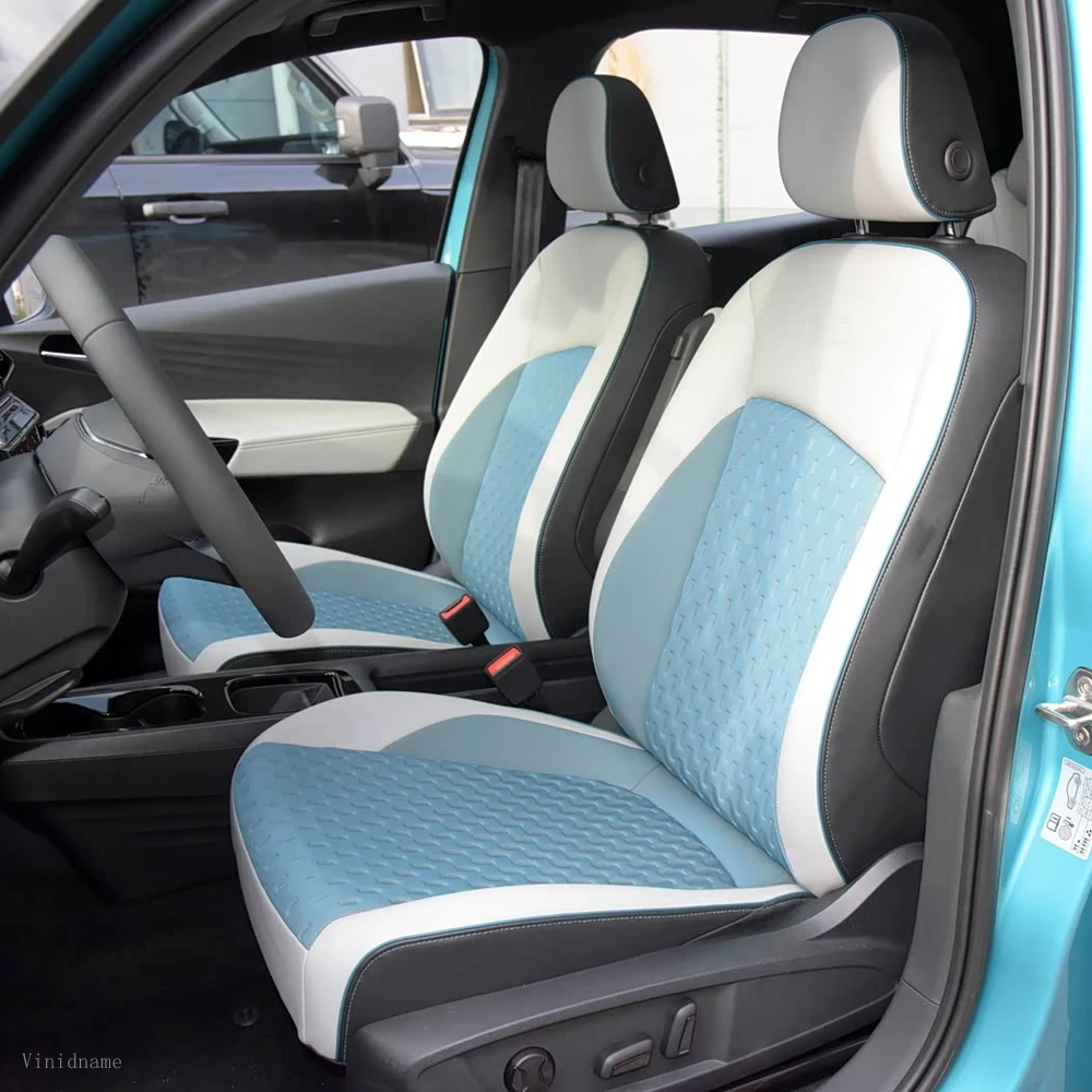 For Volkswagen ID.3 2019 2020 2021 2022 2023 2024 2025 2026 PU Leather Custom Car Seat Covers Full Set Protector Accessories