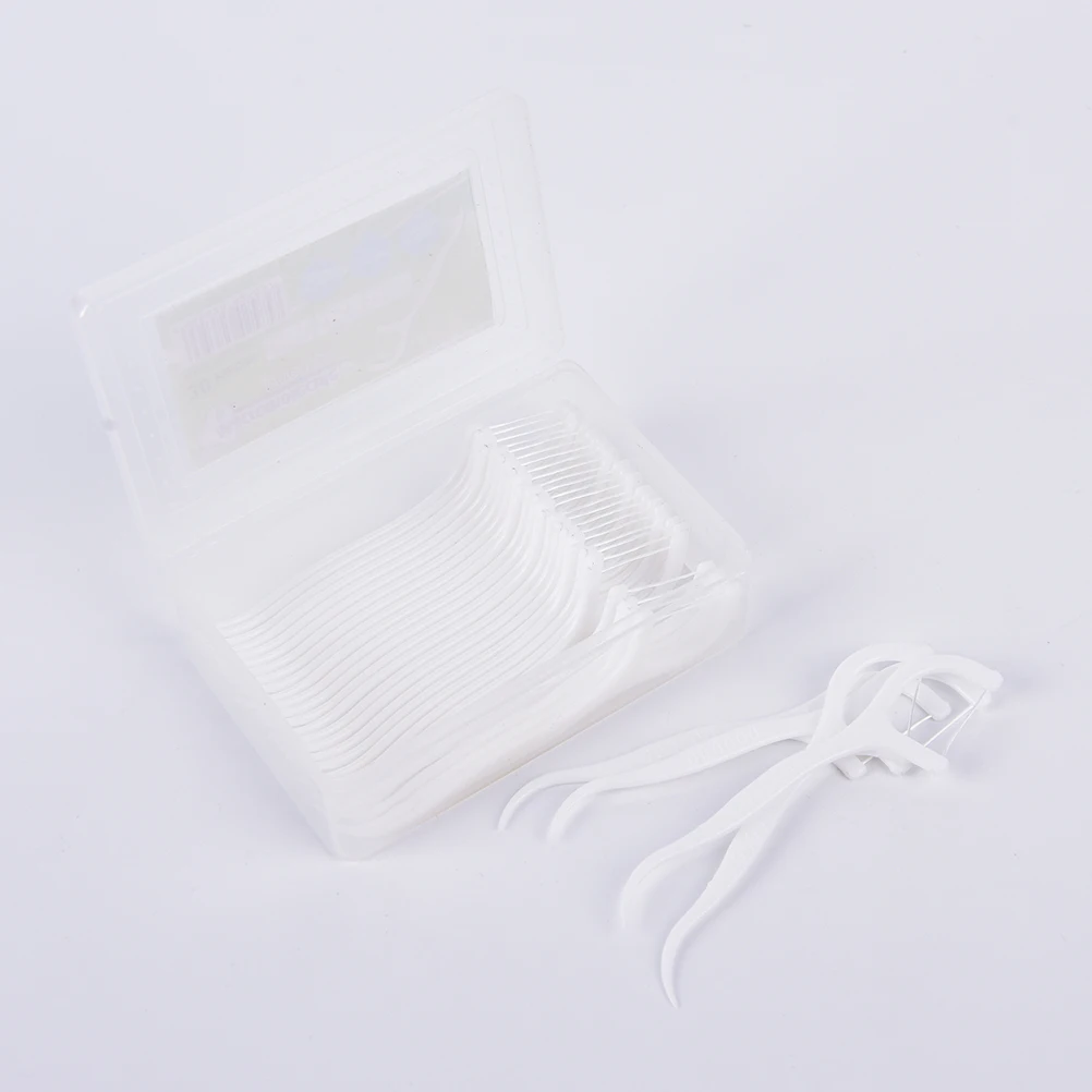 30Pcs/Box Dental Floss Sticks Health Tooth Clean Picks Dental Floss Flosser Toothpicks