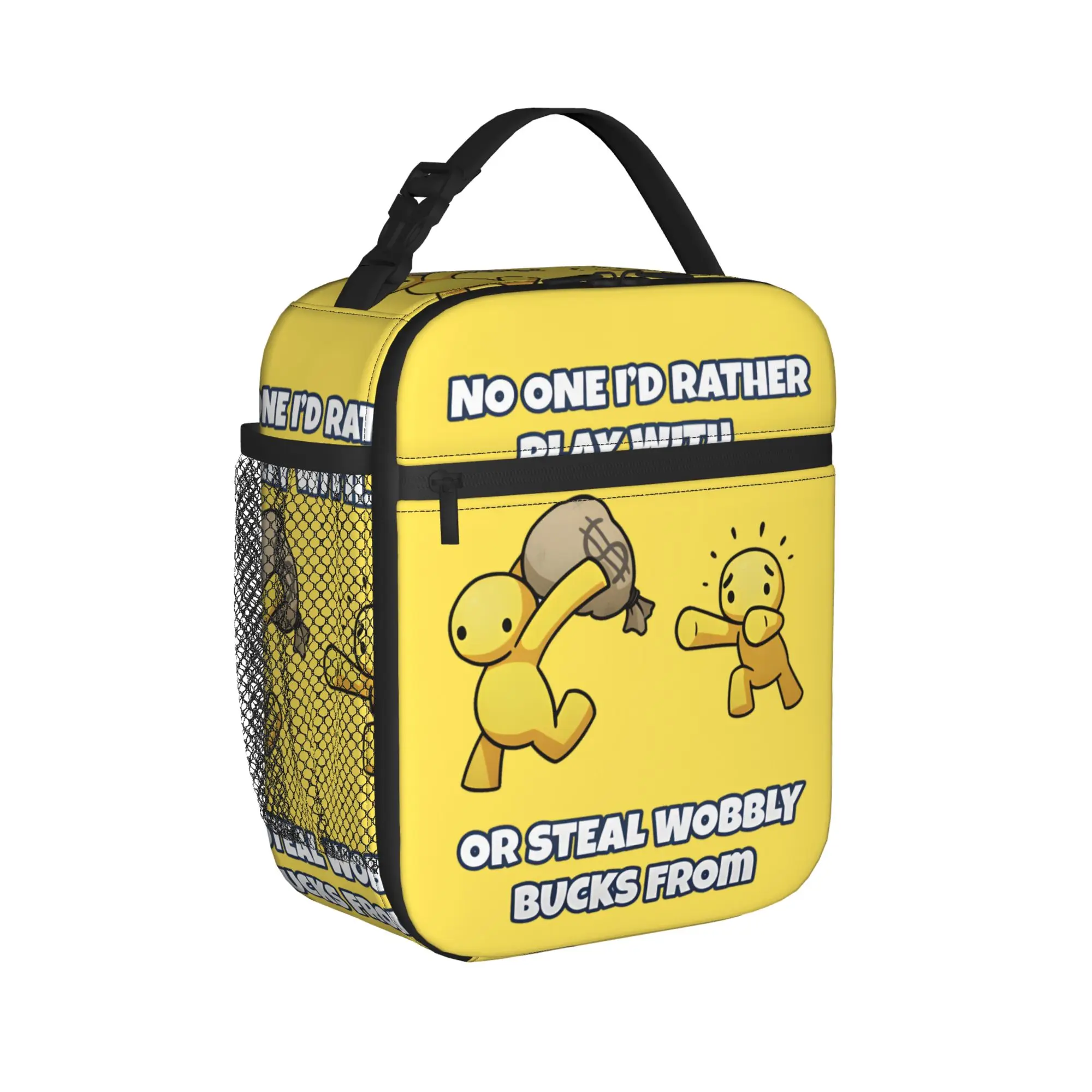 Wobblys Life Insulated Lunch Bag Portable  Lunch Container Thermal Bag Tote Lunch Box School  Picnic Food Storage Bags