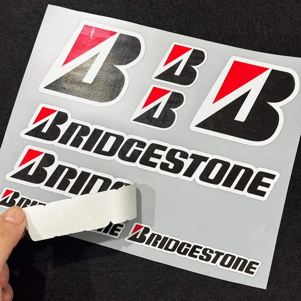 Racing Tuning Bridgestone Logo Reflective Decals Self-adhesive Sticker for Vehicle Rim Bike Body Motorbike Helmet DIY Decoration