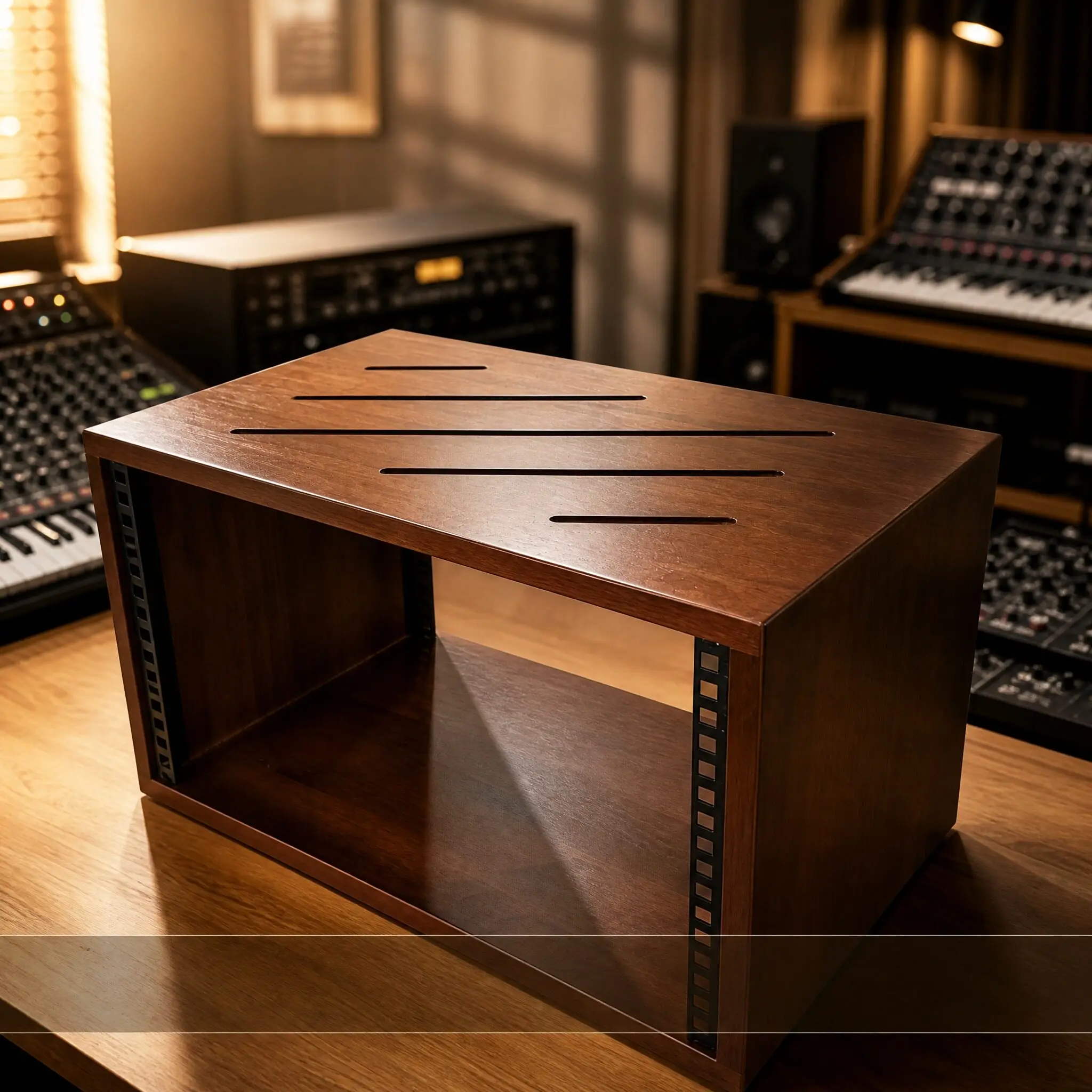Solid Wood Studio Rack Cabinet Audio Equipment Stand 1U 2U 3U 4U 6U 8U 12U 19 Inch Effects Rack