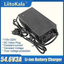 LiitoKala 54.6V 3A  Scooter Bicycle Wheelchair Lithium Battery Charger For 13S 48 Volt 48V3A Li ion Charger