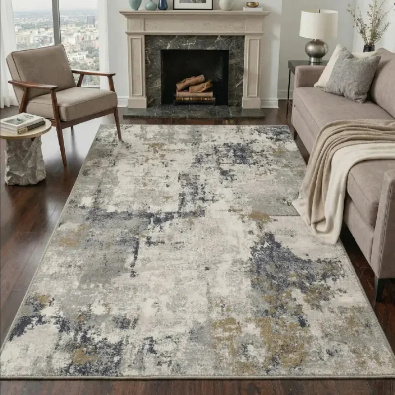 VIKAMA Minimalist Modern Abstract Area Rug Non Slip Easy Clean Mat Living Room Bedroom Office Front Desk Home Decor