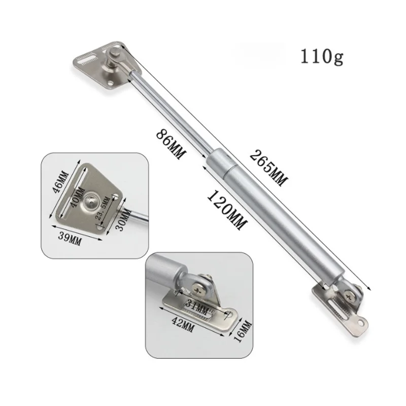 10kg Cabinet Hinges Furniture Gas Spring Kitchen Cupboard Door Lift Support Lid Stays Soft Close Open Cabient Hardware